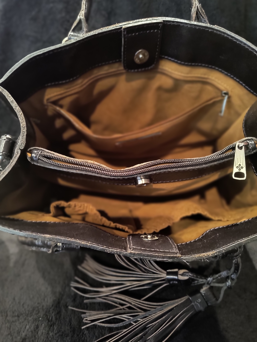 Patricia Nash Marza Tote in Black & Brown